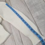 Cream Mock Neck Knit Sweater Small Pullover Long Sleeve Casual White Photo 6