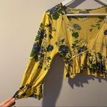 Urban Outfitters  small floral long sleeve ruffle crop 90’s inspired vneck boho Photo 1