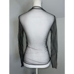 Women’s Mesh Rave Goth Sheer Grunge Punk Top Small/Medium Black Photo 5
