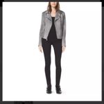 Michael Kors new gray Gray Distressed Leather coat Photo 6