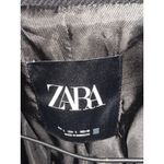 ZARA  Double Breasted Wool Blend Oversized Classic Long Coat Black Size L Blogger Photo 5