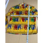 Carlisle Vintage  100% Silk Mock Neck Long Sleeve Blouse Funky 80s Retro Dopamine Photo 6