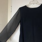 Rag and Bone  Blouse Black Chiffon Split Back Sheer Sleeves top Small Photo 1