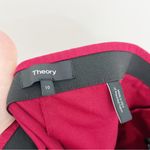 Theory  Thaniel Approached Ankle Length Straight Pants Size 10 Red Photo 6