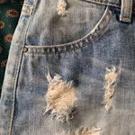 Guess High Waisted Denim Distressed Shorts Photo 5