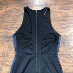 ABS Allen Schwartz ABS • Allen Schwartz navy vegan leather dress black cutout sheath strappy wiggle Photo 8