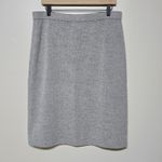 St. John White Black Tweed Knit Knee Length Skirt Size 12 Academia Quiet Luxury Photo 3