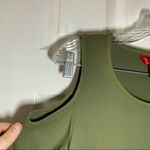 Hot Kiss  Green Cold Shoulder Long Sleeve Top Large Photo 3