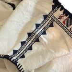 ASTR  Cream with Aztec Embroidery Cut-out Back Pocketed Linen/Cotton Dress XS Photo 13