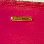 Rebecca Minkoff Two Tone Studded leather Clutch/Wristlet fuchsia and grey Photo 2