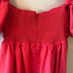 En Saison Hot Pink Poplin Puff Sleeve Babydoll Mini Party Dress Women's size XS Photo 4