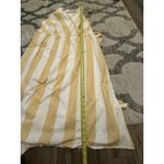 Christopher & Banks  Yellow‎ White Striped Tie Back Midi Dress Women’s  Size 16 Photo 5