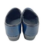 Sanita Blue Croc Embossed Patent Leather Clog Womens EU 37 Comfort Professional Photo 7