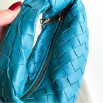 Bottega Veneta  Jodie Mini Knotted Intrecciato Leather Tote Bag in Blue Photo 11