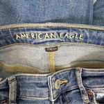 American Eagle  Super High-Rise Flare Jeans Size 6 Regular Distressed Hem Stretch Photo 5