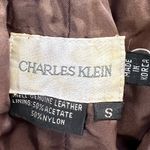 Vintage 90s Charles Klein Leather Pants S Chocolate Brown High Rise Retro Moto Photo 11