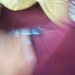 INC International Concepts Burgundy Mock Neck Lightweight Sweater Rhinestone Emb Red Size XL Photo 5