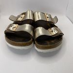 Birkenstocks Arizona Sandals Women's Size 37 US 6 Gold Double Strap Photo 1