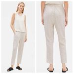 Eileen Fisher  Tencel Viscose Morse Code Slouchy Ankle Pant Size Medium Bone Photo 1