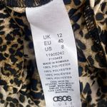 ASOS Luxe Design Leopard Elastic Bralette Mini Crop Top Adjustable Straps 8 Tan Photo 9
