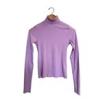 Show Me Your Mumu Women's Layer Up Top Size XS Lilac Rib Knit Turtleneck Photo 4