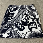 Milly of New York Skirt Floral Blue White Print Cotton Blend Mini Size 6 Photo 0
