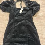 Pilcro  puff sleeve black corduroy dress size small new with tags  Photo 1