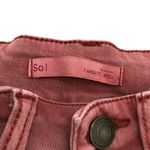 SO  Womens Denim Jean Shorts Low Rise Favorite Midi Stretch Rust Red Size 1 Photo 2