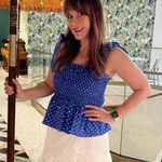 Lilly Pulitzer RIVERA SMOCKED TIE STRAP BLUE PINK TOP XL Photo 3