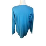 Sassy Sports Women's Vintage Teal Green Gold Floral Long Sleeve Crewneck Sweatsh Size XL Photo 1