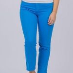 L'Agence L’agence Women’s Alexia Crop Cigarette Denim Jeans High Rise Neon Blue 24 NWT Photo 0