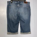 Madewell Blue Ripped Boy Jean Long Bermuda Distressed Loose Fit Cuffed Shorts 28 Photo 9