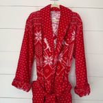 Vintage Cypress Made in Brazil Adult Fair Isle 1993 Thick Red White Robe Size undefined Photo 0
