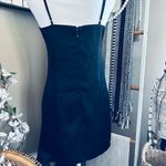 Lulus  Romantic Allure Black Satin Asymmetrical Mini Dress Photo 8