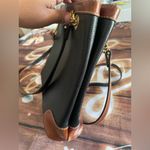 Bally Black and Brown Leather Shoulder Bag with Gold Hardware Photo 6