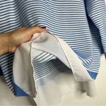 Croft & Barrow Top Women's XL Blue White Striped Pullover Sweater Chiffon Bottom Photo 3