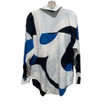 Calia by Carrie Underwood Wavy Blocks Print Button Down Cover Up Size Small Blue Photo 7