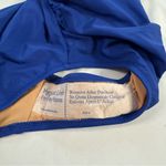 J.Crew NWT Ruched Ruffle One Piece Swimsuit Blue Size 4 Preppy V Neck Flirty Photo 3