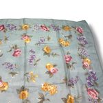 Vintage Echo Light Blue Floral Semi Sheer Scarf Photo 8