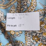 Karma Highway Blue Cream Crop Top with Full Sleeves and Tie Waist One Size Size undefined Photo 8