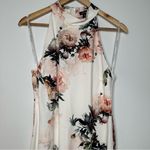 Karen Millen NWT Satin Crepe Peony Waterfall Hem High Neck Dress Size 8 Photo 5