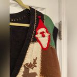 VTG 80s Cambridge Country Store Size L Christmas Sweater Vest Cotton Patchwork Black Size L Photo 4