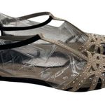 Montego Bay Club Montego Bay Size 6.5 Rhinestone Closed Toe Sandals Ankle Strap Black Heels Photo 0