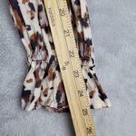 Savanna Jane Women's Top M Blouse Animal Print Embroidered Long Sleeve Western Brown Size M Photo 5