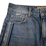 Free People Womens 2 Side Stripe Embellished Denim Miniskirt Photo 3