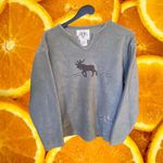 Arctic Image Fleeceā V Neck Long Sweatshirt Shirt Size Small Tan Photo 2