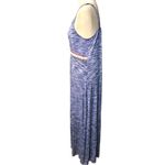 Cable & Gauge Women's XL Blue and White Heathered Sleeveless Maxi Dress Photo 3