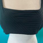 Aerie NWT  XO Ribbed Wide Strap Scoop Bikini Top Women's True Black Swim Size XXL Photo 3