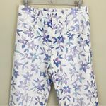 Isabel Marant Floral High Rise Straight Leg Jeans Ecru Size 42/10 Photo 3