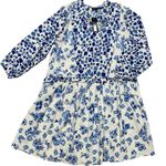 Tolani Collection Mae Geo Blue White Floral Knee Length Dress Size Large, NWT Photo 8